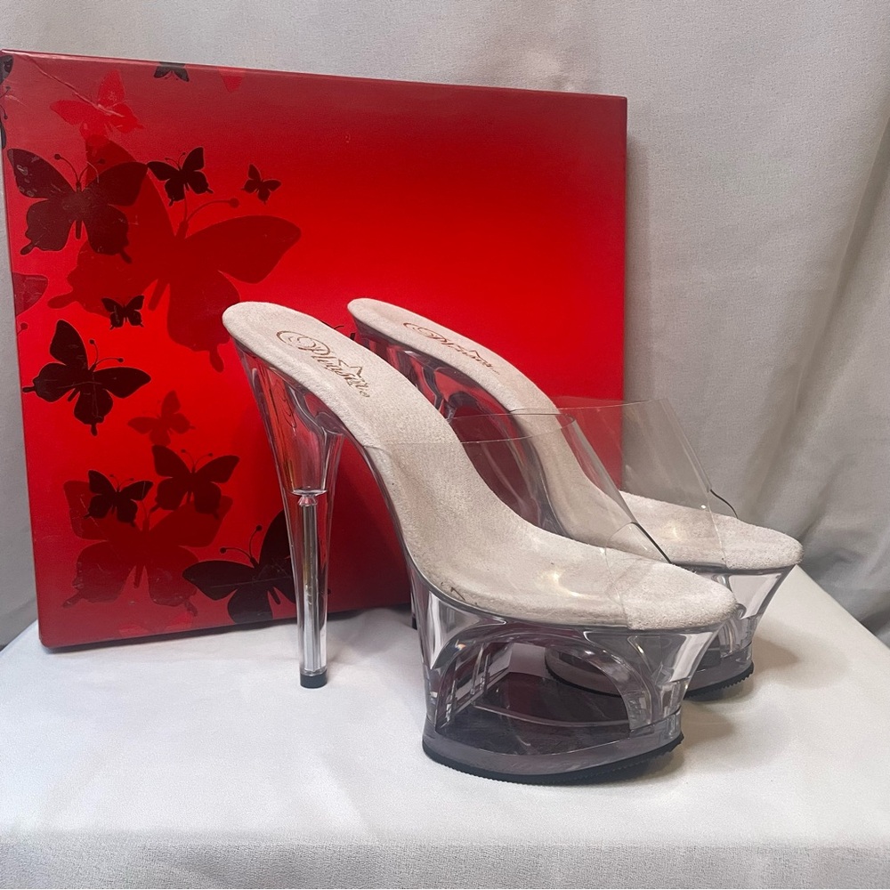 SOLD Clear Platform Heels